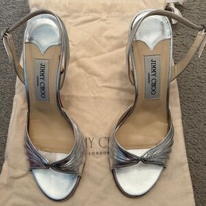 Jimmy Choo silver heels size 38